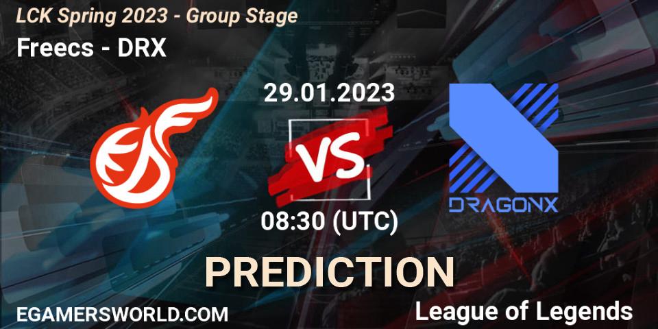 Pronóstico Freecs - DRX. 29.01.23, LoL, LCK Spring 2023 - Group Stage