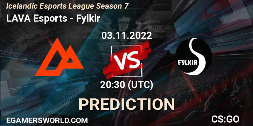 Pronóstico LAVA Esports - Fylkir. 03.11.2022 at 20:30, Counter-Strike (CS2), Icelandic Esports League Season 7