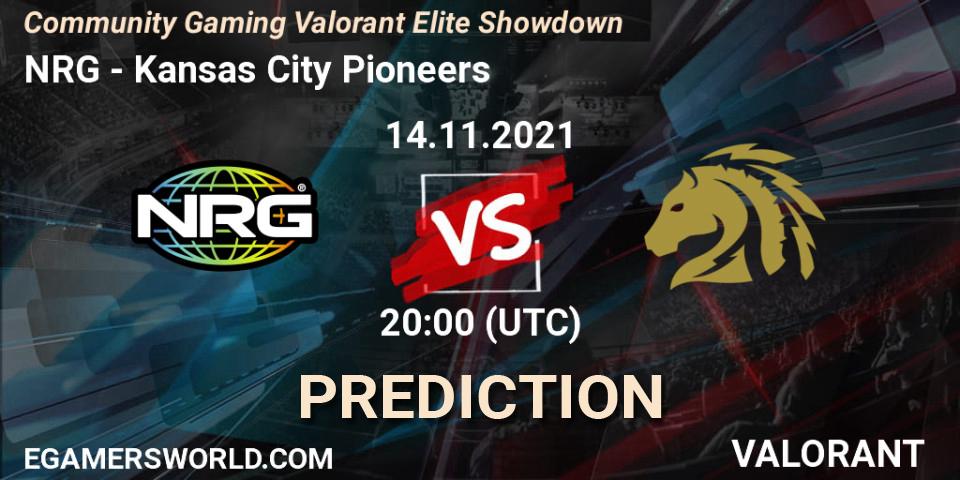 Pronóstico NRG - Kansas City Pioneers. 14.11.2021 at 20:00, VALORANT, Community Gaming Valorant Elite Showdown