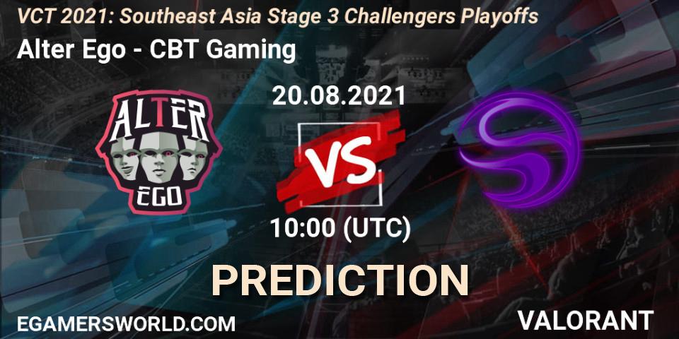 Pronóstico Alter Ego - CBT Gaming. 20.08.2021 at 10:00, VALORANT, VCT 2021: Southeast Asia Stage 3 Challengers Playoffs
