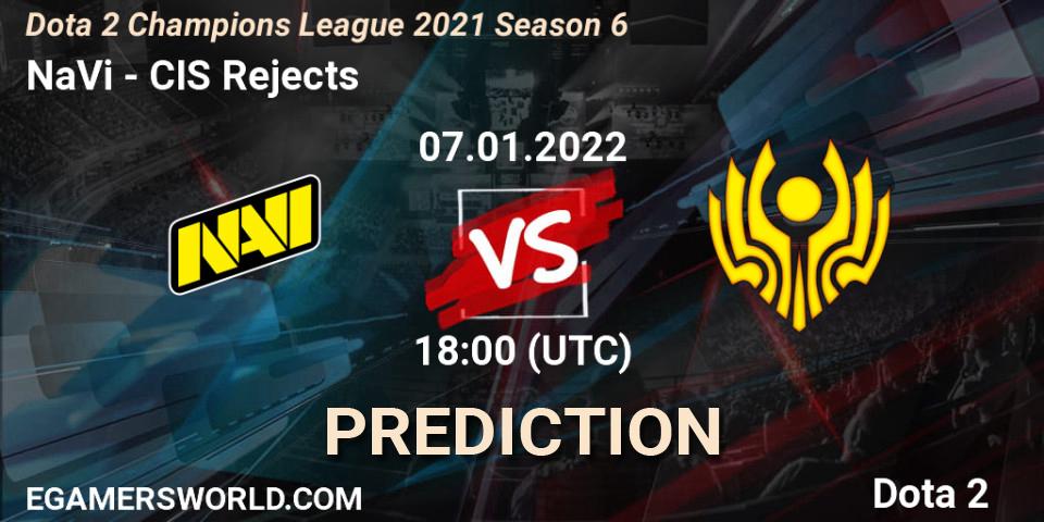 Pronóstico NaVi - CIS Rejects. 08.01.2022 at 15:00, Dota 2, Dota 2 Champions League 2021 Season 6