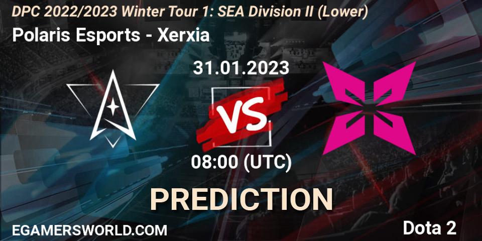 Pronóstico Polaris Esports - Xerxia. 01.02.23, Dota 2, DPC 2022/2023 Winter Tour 1: SEA Division II (Lower)