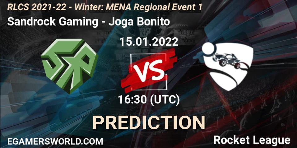 Pronóstico Sandrock Gaming - Joga Bonito. 15.01.22, Rocket League, RLCS 2021-22 - Winter: MENA Regional Event 1
