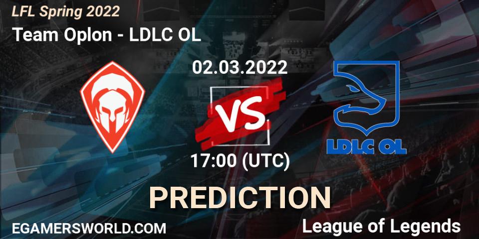 Pronóstico Team Oplon - LDLC OL. 02.03.2022 at 17:00, LoL, LFL Spring 2022