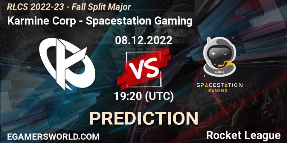 Pronóstico Karmine Corp - Spacestation Gaming. 08.12.22, Rocket League, RLCS 2022-23 - Fall Split Major