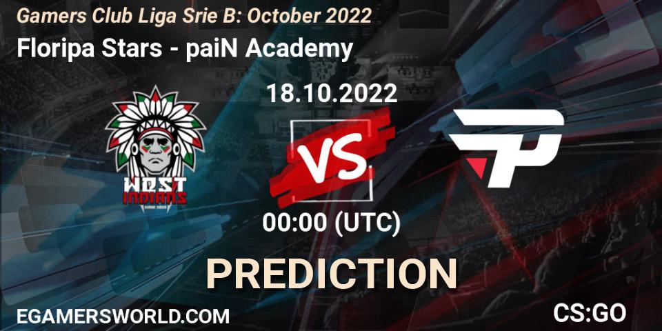 Pronóstico Floripa Stars - paiN Academy. 18.10.2022 at 00:00, Counter-Strike (CS2), Gamers Club Liga Série B: October 2022
