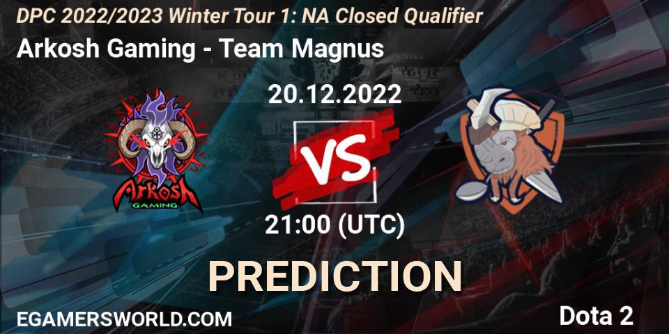 Pronóstico Arkosh Gaming - Team Magnus. 20.12.2022 at 20:30, Dota 2, DPC 2022/2023 Winter Tour 1: NA Closed Qualifier