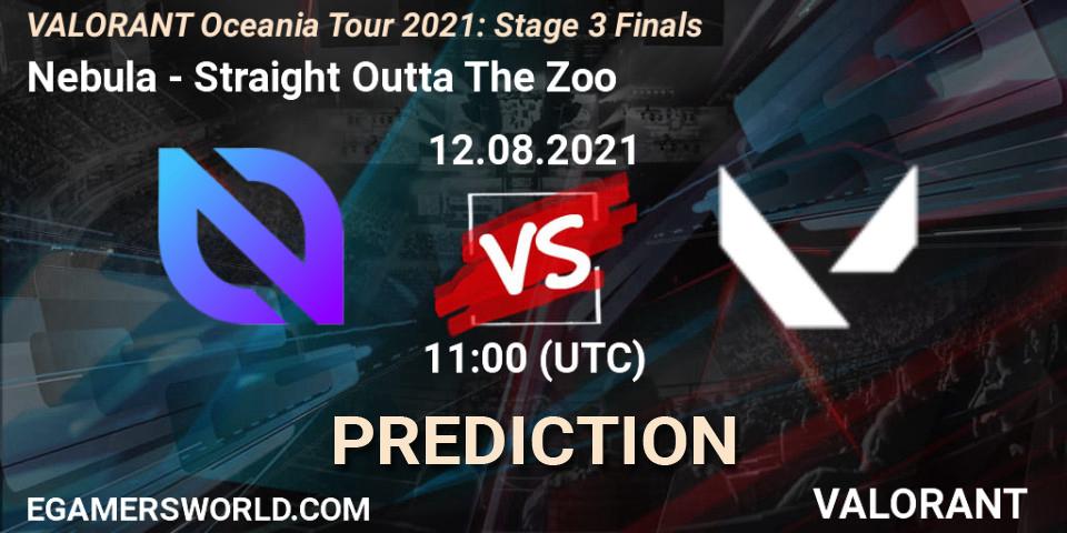 Pronóstico Nebula - Straight Outta The Zoo. 12.08.2021 at 11:00, VALORANT, VALORANT Oceania Tour 2021: Stage 3 Finals