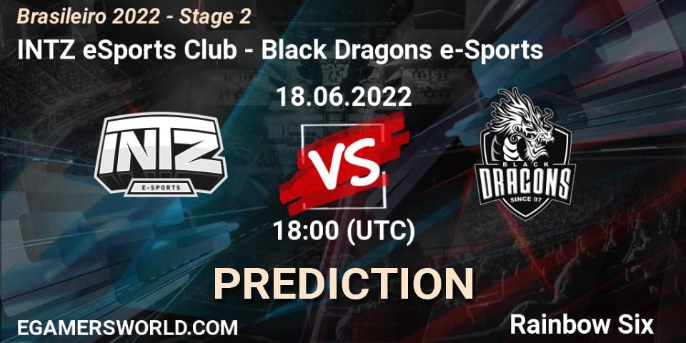 Pronóstico INTZ eSports Club - Black Dragons e-Sports. 18.06.22, Rainbow Six, Brasileirão 2022 - Stage 2