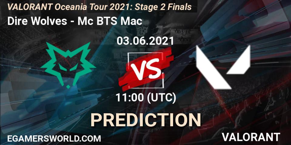 Pronóstico Dire Wolves - Mc BTS Mac. 03.06.2021 at 11:30, VALORANT, VALORANT Oceania Tour 2021: Stage 2 Finals