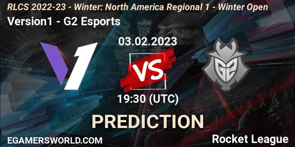 Pronóstico Version1 - G2 Esports. 03.02.2023 at 19:30, Rocket League, RLCS 2022-23 - Winter: North America Regional 1 - Winter Open