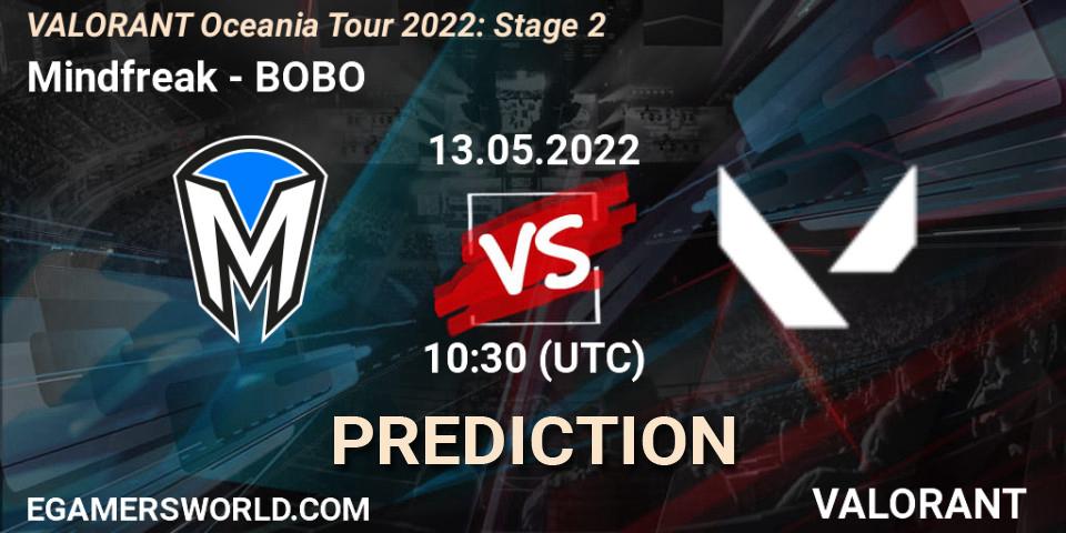 Pronóstico Mindfreak - BOBO. 13.05.2022 at 10:30, VALORANT, VALORANT Oceania Tour 2022: Stage 2