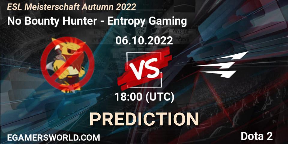 Pronóstico No Bounty Hunter - Entropy Gaming. 06.10.2022 at 18:01, Dota 2, ESL Meisterschaft Autumn 2022