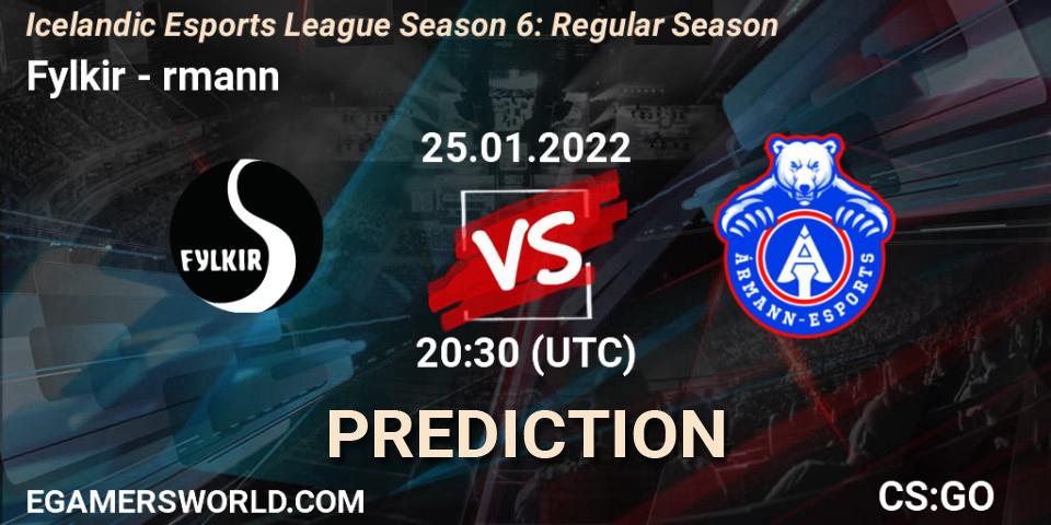Pronóstico Fylkir - Ármann. 25.01.2022 at 20:30, Counter-Strike (CS2), Icelandic Esports League Season 6: Regular Season