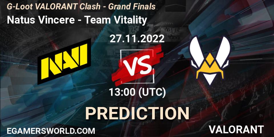 Pronóstico Natus Vincere - Team Vitality. 27.11.22, VALORANT, G-Loot VALORANT Clash - Grand Finals