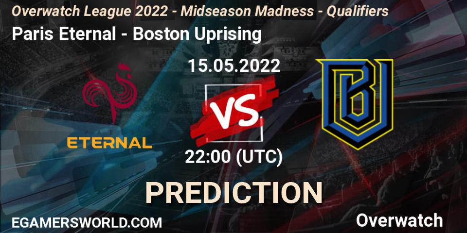 Pronóstico Paris Eternal - Boston Uprising. 26.06.22, Overwatch, Overwatch League 2022 - Midseason Madness - Qualifiers