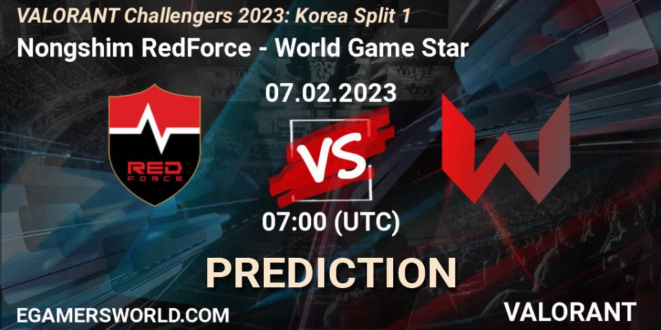 Pronóstico Nongshim RedForce - World Game Star. 07.02.23, VALORANT, VALORANT Challengers 2023: Korea Split 1