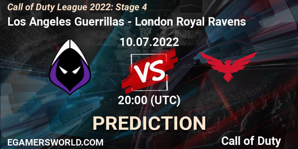 Pronóstico Los Angeles Guerrillas - London Royal Ravens. 10.07.2022 at 20:00, Call of Duty, Call of Duty League 2022: Stage 4