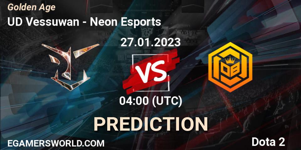 Pronóstico UD Vessuwan - Neon Esports. 27.01.23, Dota 2, Golden Age