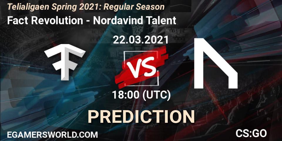 Pronóstico Fact Revolution - Nordavind Talent. 22.03.2021 at 18:00, Counter-Strike (CS2), Telialigaen Spring 2021: Regular Season