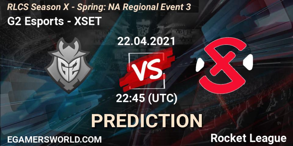 Pronóstico G2 Esports - XSET. 22.04.2021 at 22:45, Rocket League, RLCS Season X - Spring: NA Regional Event 3