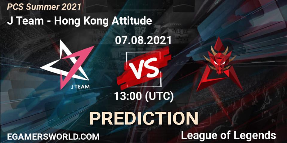 Pronóstico J Team - Hong Kong Attitude. 07.08.21, LoL, PCS Summer 2021
