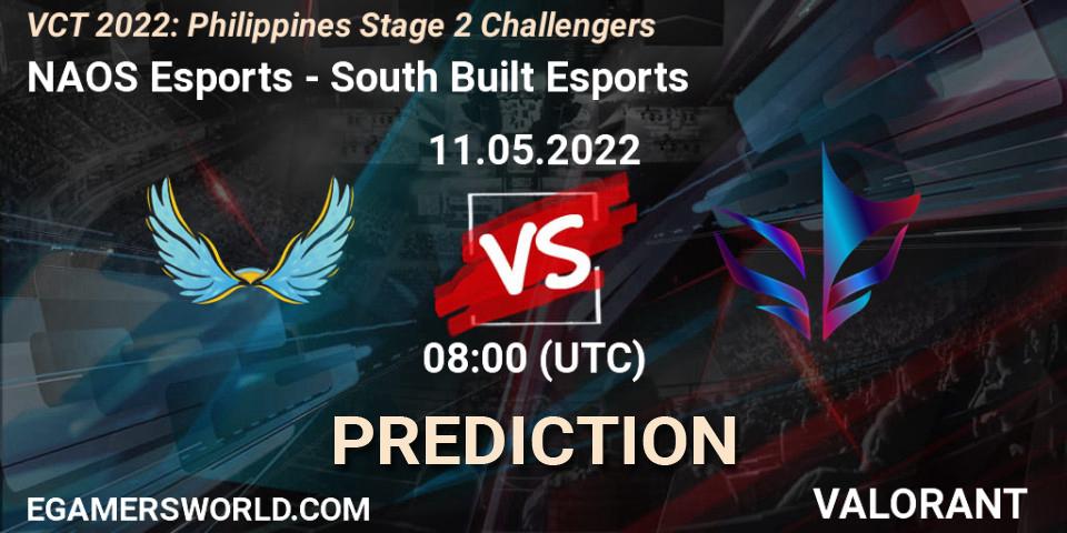 Pronóstico NAOS Esports - South Built Esports. 11.05.2022 at 07:15, VALORANT, VCT 2022: Philippines Stage 2 Challengers