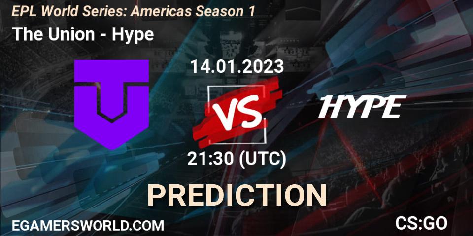 Pronóstico The Union - Hype. 14.01.2023 at 21:30, Counter-Strike (CS2), EPL World Series: Americas Season 1