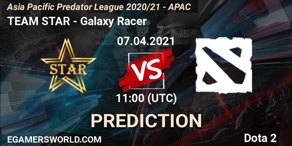 Pronóstico TEAM STAR - Galaxy Racer. 07.04.2021 at 11:54, Dota 2, Asia Pacific Predator League 2020/21 - APAC