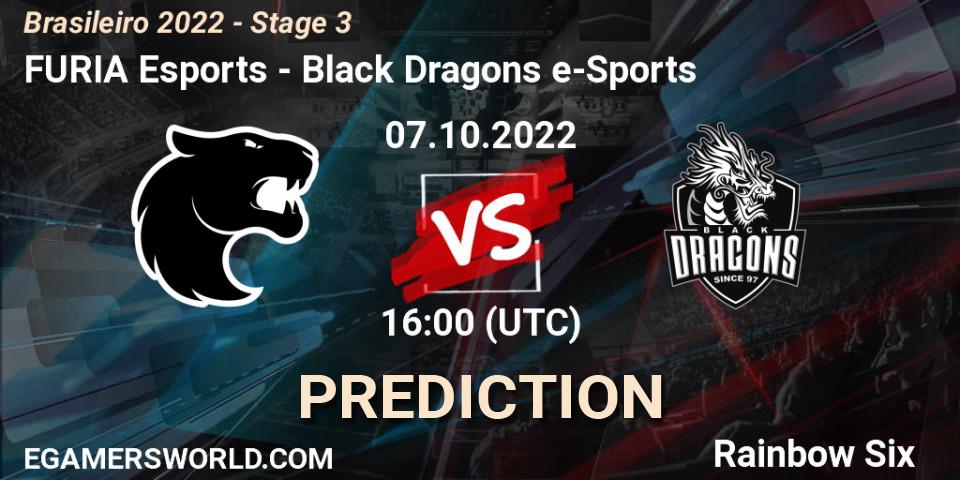 Pronóstico FURIA Esports - Black Dragons e-Sports. 07.10.2022 at 16:00, Rainbow Six, Brasileirão 2022 - Stage 3