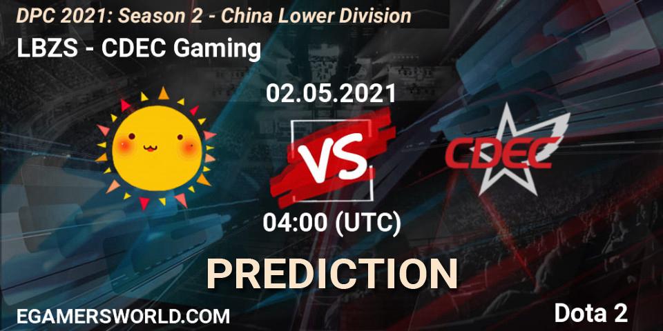Pronóstico LBZS - CDEC Gaming. 02.05.2021 at 03:56, Dota 2, DPC 2021: Season 2 - China Lower Division