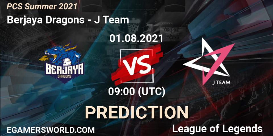 Pronóstico Berjaya Dragons - J Team. 01.08.2021 at 09:00, LoL, PCS Summer 2021