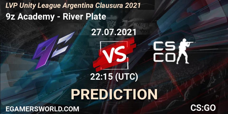 Pronóstico 9z Academy - River Plate. 27.07.2021 at 22:15, Counter-Strike (CS2), LVP Unity League Argentina Clausura 2021