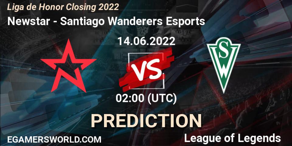 Pronóstico Newstar - Santiago Wanderers Esports. 14.06.2022 at 02:00, LoL, Liga de Honor Closing 2022