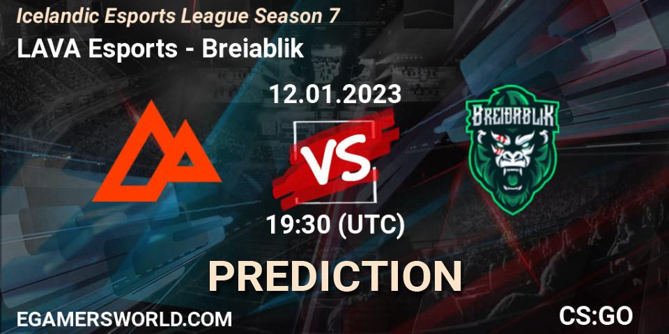Pronóstico LAVA Esports - Breiðablik. 10.01.23, CS2 (CS:GO), Icelandic Esports League Season 7
