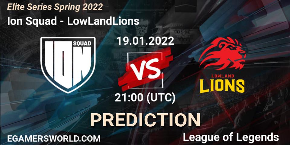 Pronóstico Ion Squad - LowLandLions. 19.01.2022 at 21:00, LoL, Elite Series Spring 2022