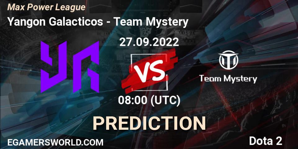 Pronóstico Yangon Galacticos - Team Mystery. 27.09.2022 at 05:19, Dota 2, Max Power League
