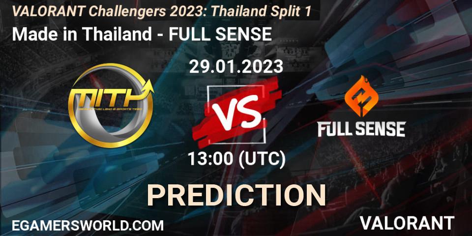 Pronóstico Made in Thailand - FULL SENSE. 29.01.23, VALORANT, VALORANT Challengers 2023: Thailand Split 1