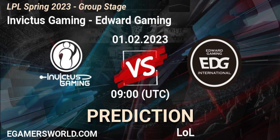 Pronóstico Invictus Gaming - Edward Gaming. 01.02.23, LoL, LPL Spring 2023 - Group Stage