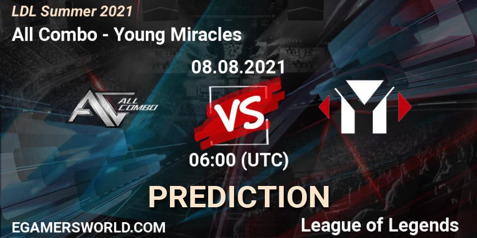 Pronóstico All Combo - Young Miracles. 08.08.21, LoL, LDL Summer 2021
