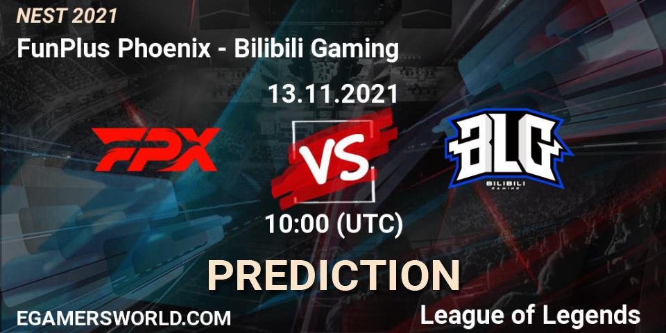 Pronóstico Bilibili Gaming - FunPlus Phoenix. 14.11.2021 at 11:00, LoL, NEST 2021