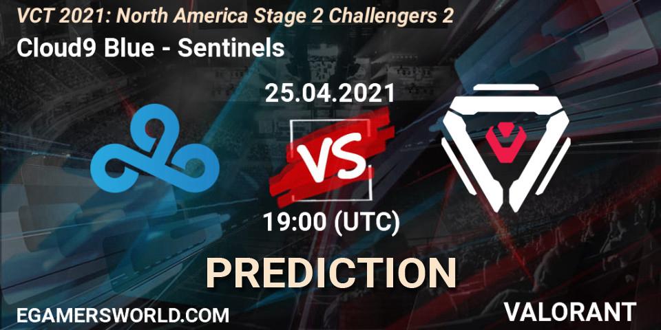 Pronóstico Cloud9 Blue - Sentinels. 25.04.2021 at 19:00, VALORANT, VCT 2021: North America Stage 2 Challengers 2