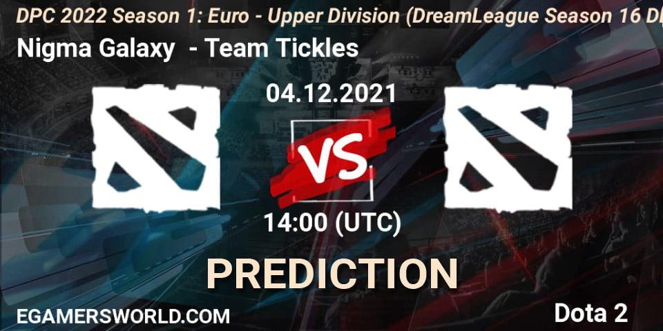Pronóstico Nigma Galaxy - Team Tickles. 04.12.2021 at 13:54, Dota 2, DPC 2022 Season 1: Euro - Upper Division (DreamLeague Season 16 DPC WEU)