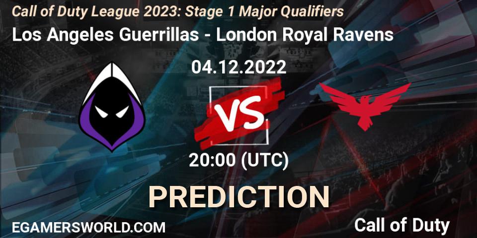 Pronóstico Los Angeles Guerrillas - London Royal Ravens. 04.12.2022 at 20:00, Call of Duty, Call of Duty League 2023: Stage 1 Major Qualifiers