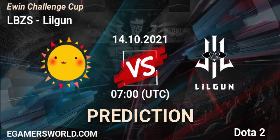 Pronóstico LBZS - Lilgun. 15.10.2021 at 03:03, Dota 2, Ewin Challenge Cup