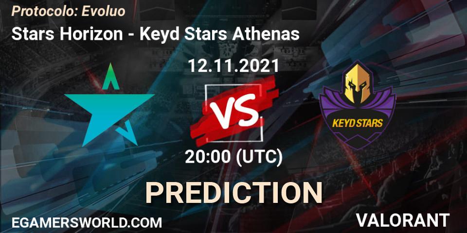 Pronóstico Stars Horizon - Keyd Stars Athenas. 12.11.2021 at 20:00, VALORANT, Protocolo: Evolução