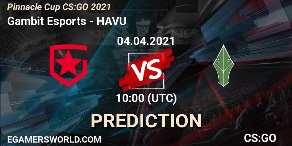 Pronóstico Gambit Esports - HAVU. 04.04.2021 at 10:00, Counter-Strike (CS2), Pinnacle Cup #1