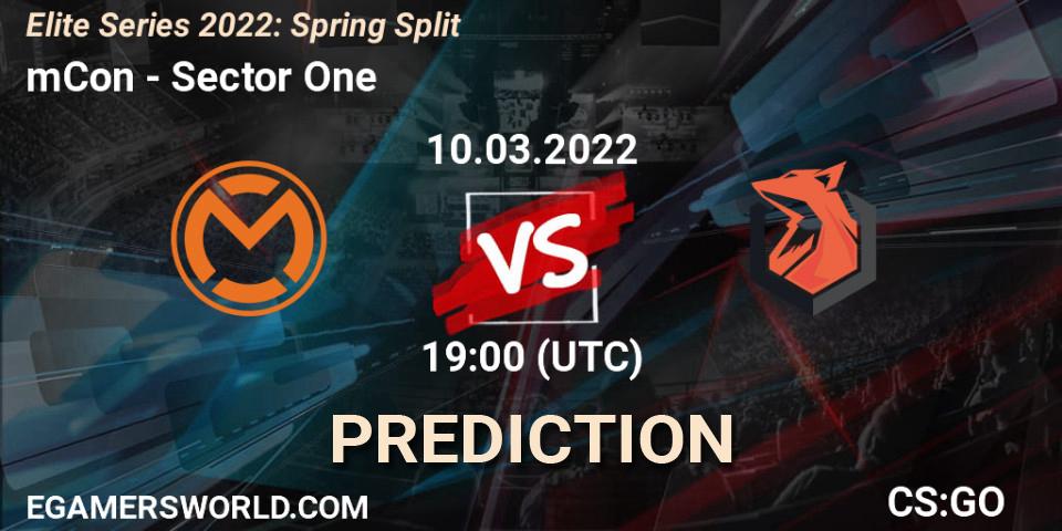 Pronóstico mCon - Sector One. 10.03.2022 at 19:00, Counter-Strike (CS2), Elite Series 2022: Spring Split