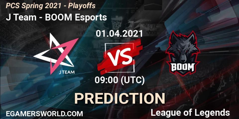 Pronóstico J Team - BOOM Esports. 01.04.2021 at 09:00, LoL, PCS Spring 2021 - Playoffs