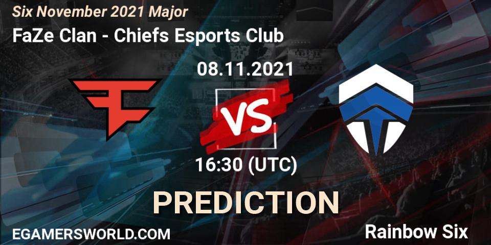 Pronóstico Chiefs Esports Club - FaZe Clan. 10.11.2021 at 10:30, Rainbow Six, Six Sweden Major 2021